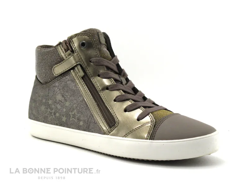 Achat chaussures Geox Junior Bottillon, vente Geox GISLI smoke grey J024ND - Basket montante Fille