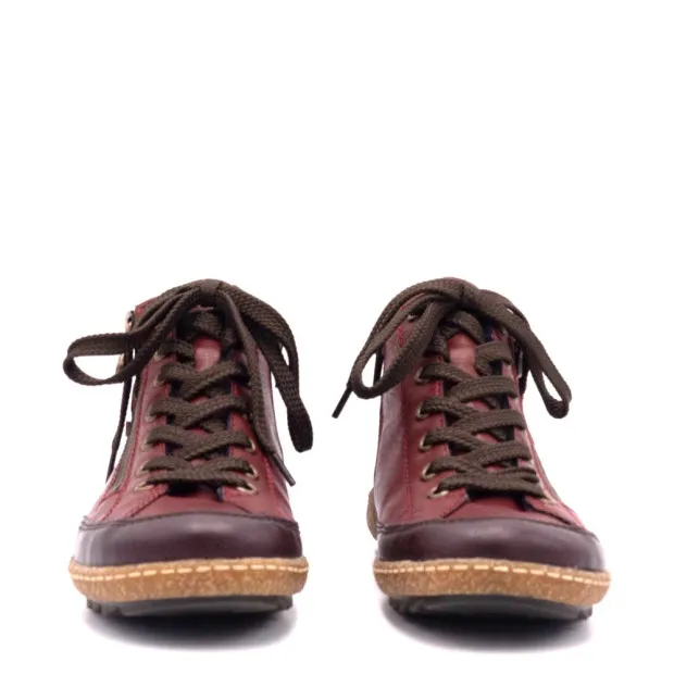 Basket confortable et souple pour Femme Rieker L7500-35 Bordeaux