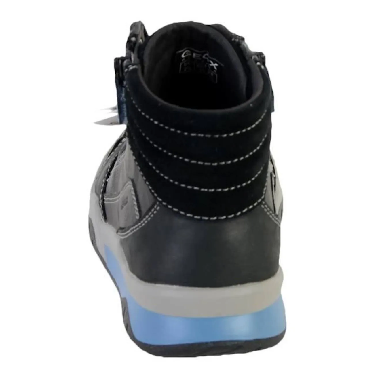 Basket Montante - GEOX - J Perth B.D YNT+WAX.LEA - Enfant Garçon - Noir Black/avio noir - Geox
