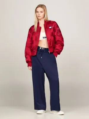 Bomber boxy mixte en jacquard | RED | Tommy Hilfiger