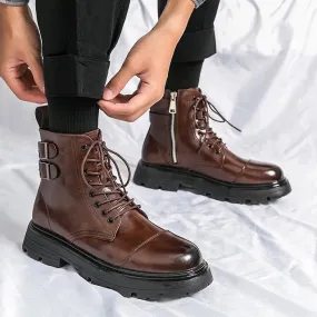 Bottes à lacets - Look Homme