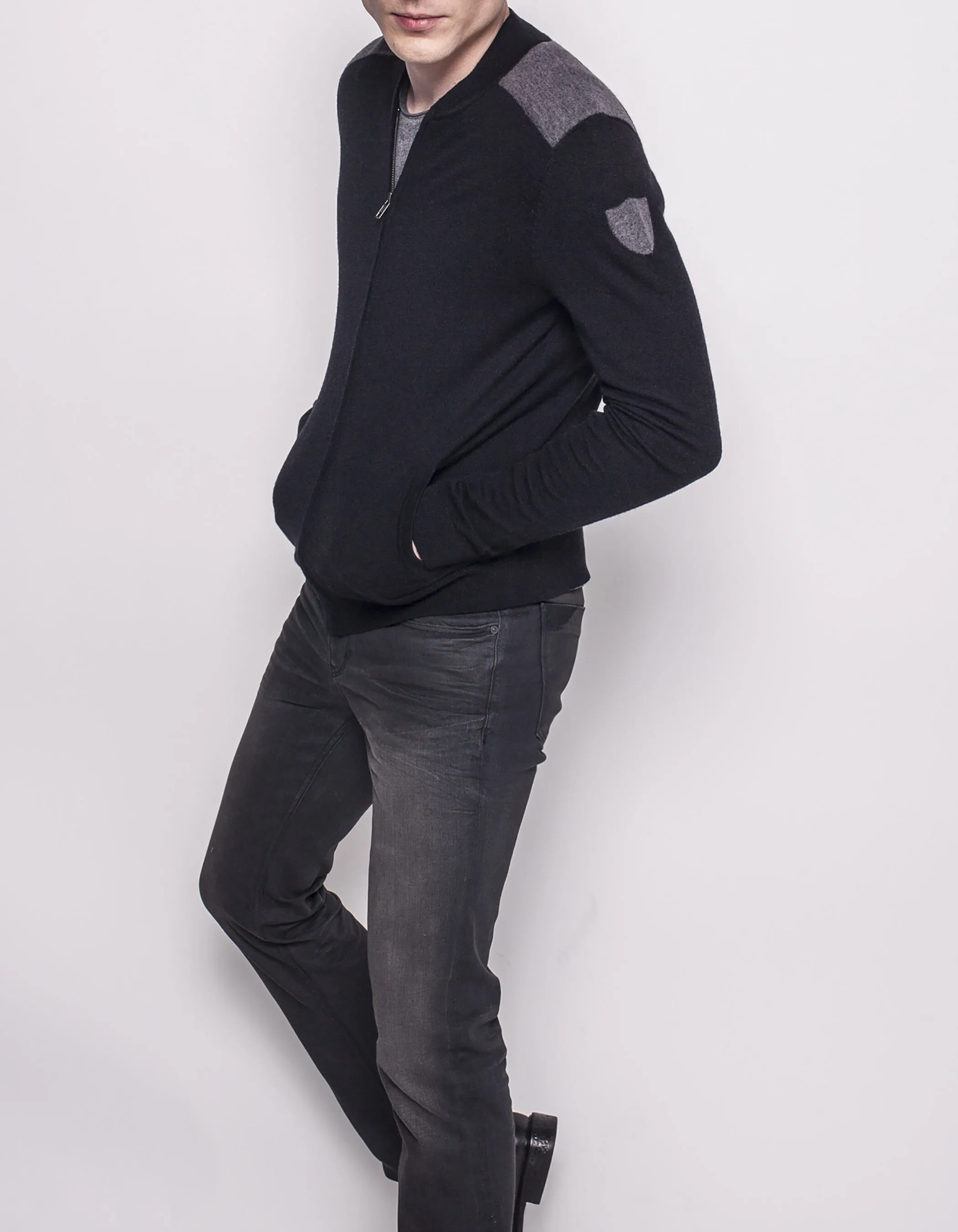 Cardigan noir homme