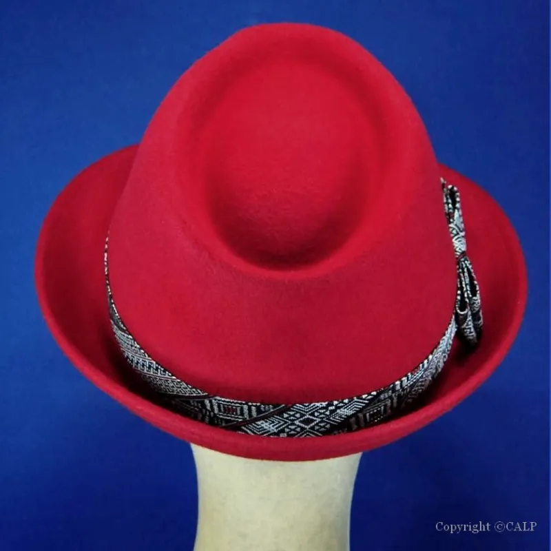 chapeau rouge femme-chapeau feutre rouge femme