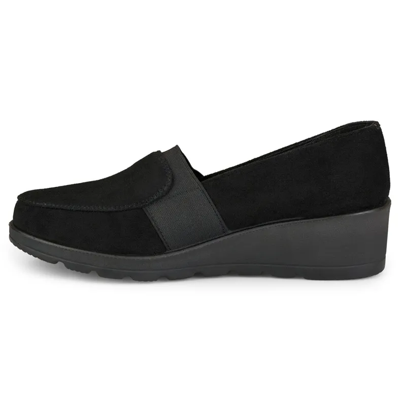 Chaussures confortables pour femmes avec élastique le noir
