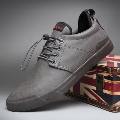 Chaussures décontractées en cuir à lacets pour hommes - Turbon
