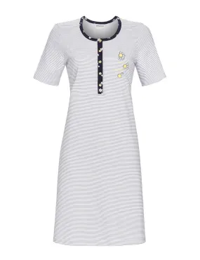Chemise de nuit manches courtes marguerites
