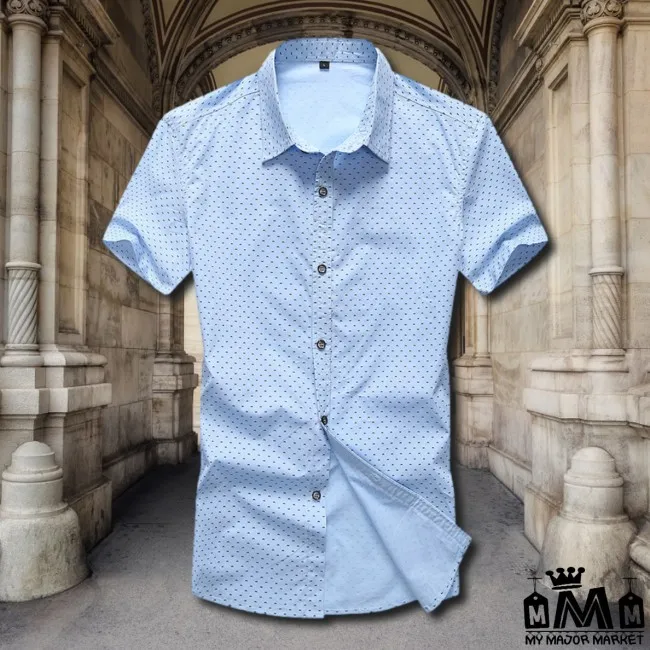 CHEMISE HOMME - CINTRÉE - MANCHES COURTES - IMPRIMÉS
