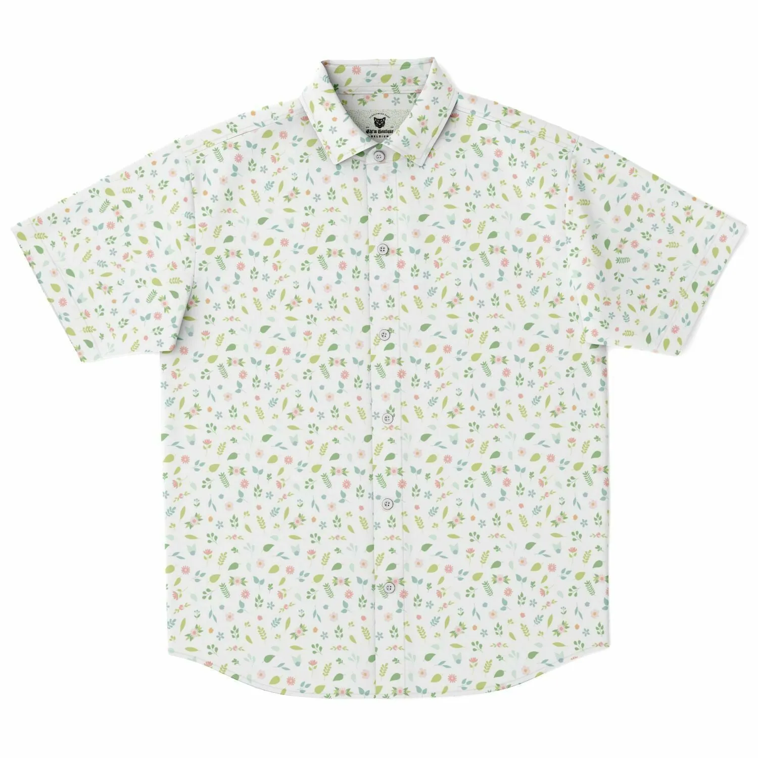 Chemise homme manches courtes à fleurs