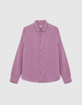 Chemise SLIM rose en voile Homme