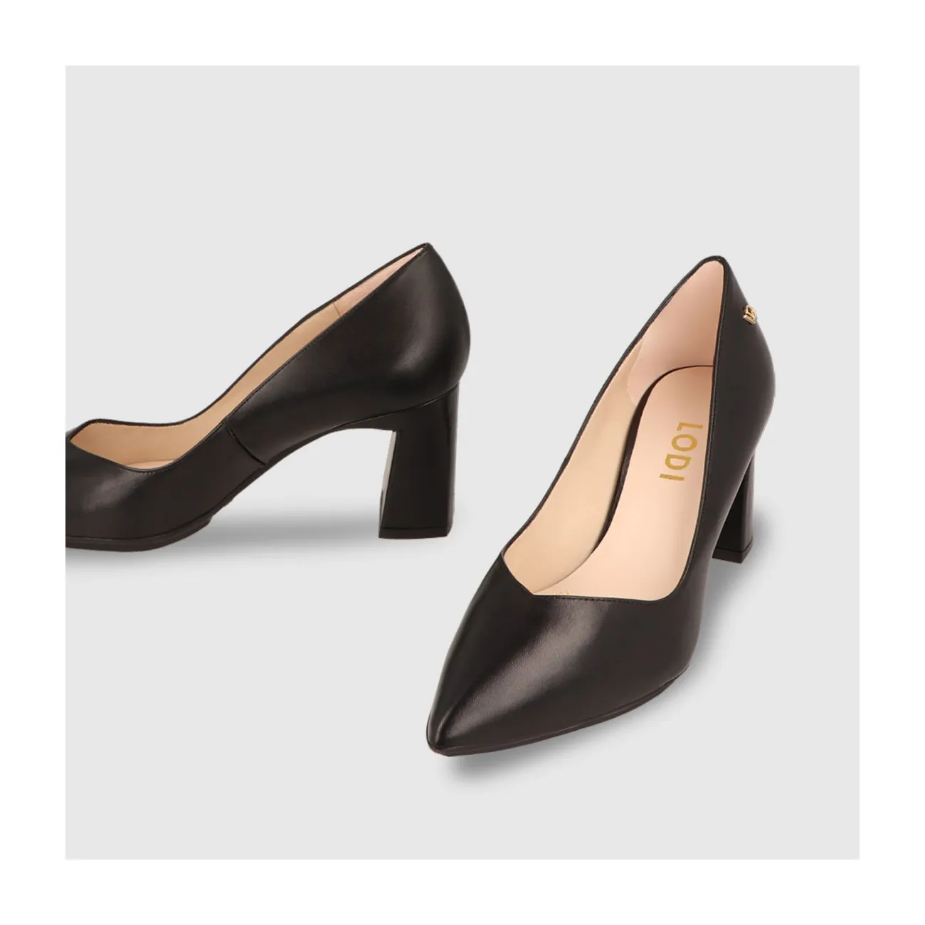Escarpins femme en cuir noir | Chaussures femme LODI en ligne.