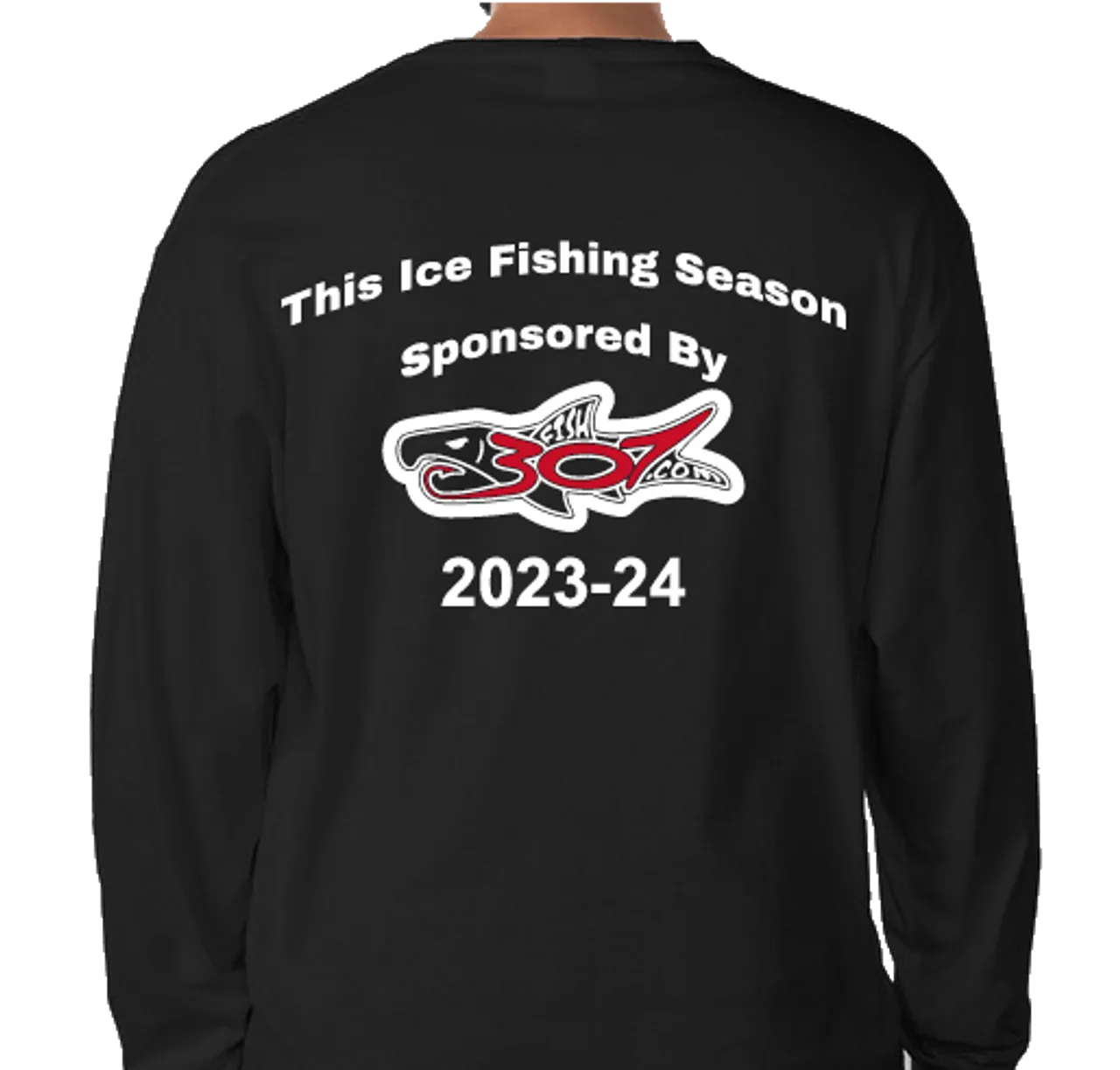 Fish307 2023-24 pêche sur glace hanes authentique t-shirt à manches longues