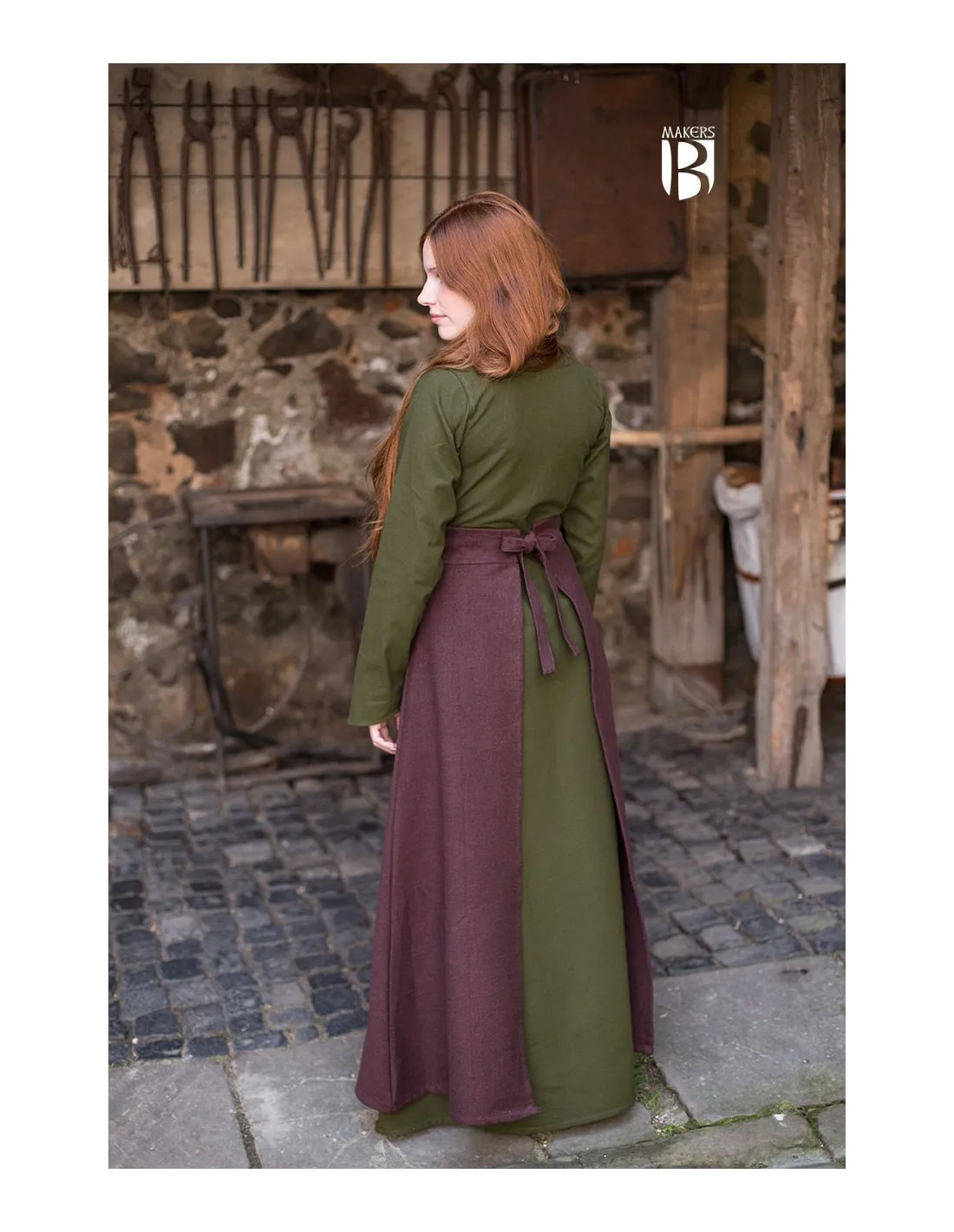 Jupe médiévale Mera, coton marron ⚔️ Boutique Épées