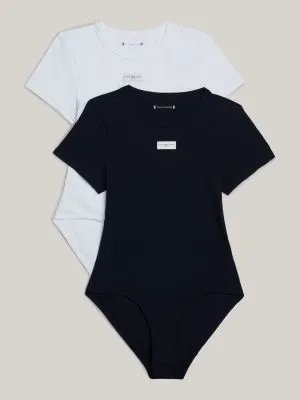 Lot de 2 bodys TH Established manches courtes | Blanc | Tommy Hilfiger