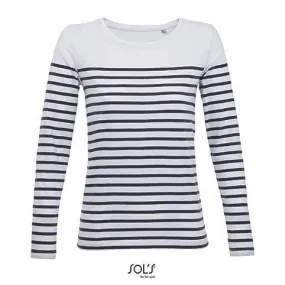 Lot de 5 T-Shirts Rayés SOL´S 03100 à Manches Longues Pour Femme