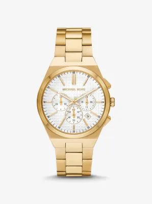 Montre Lennox dorée surdimensionnée