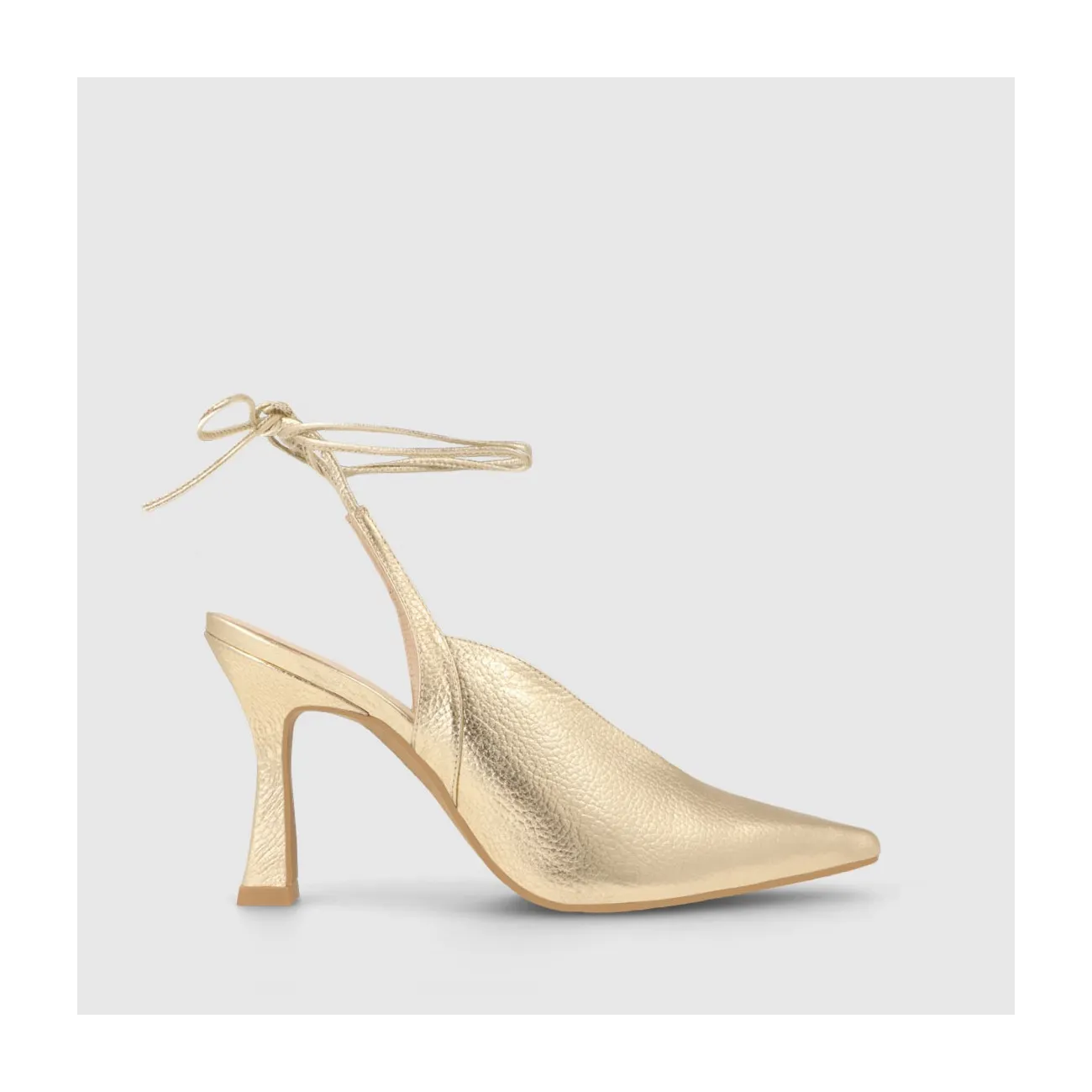 Mules à talon en cuir métallisé avec paillettes dorées | LODI Chaussures pour femmes en ligne