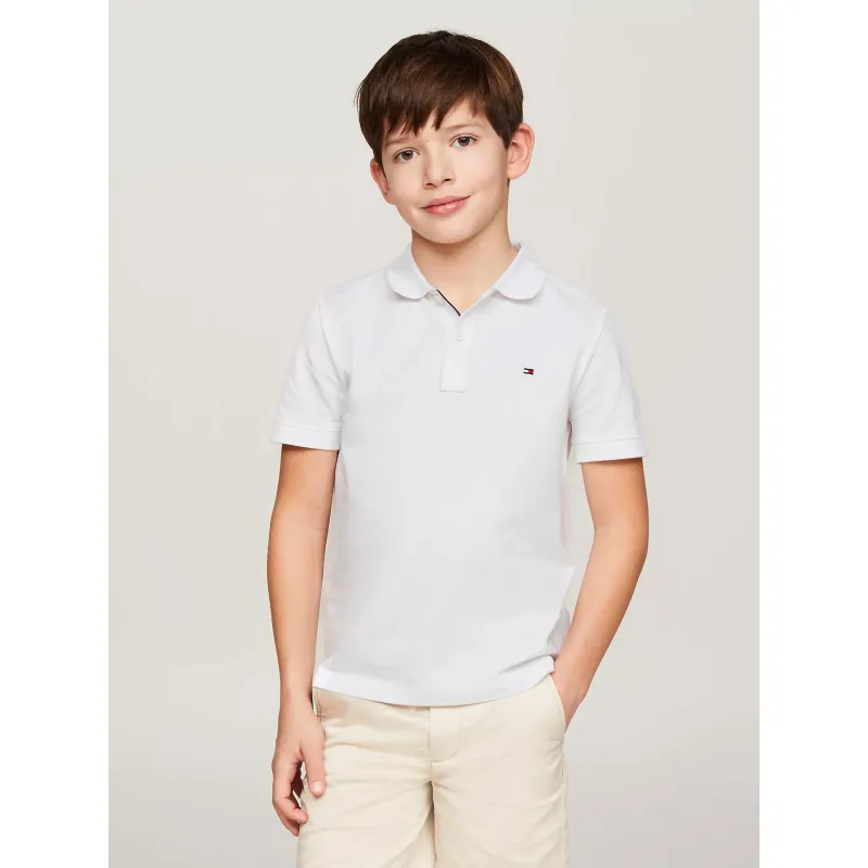 Polo flag blanc garçon - Tommy Hilfiger | wimod