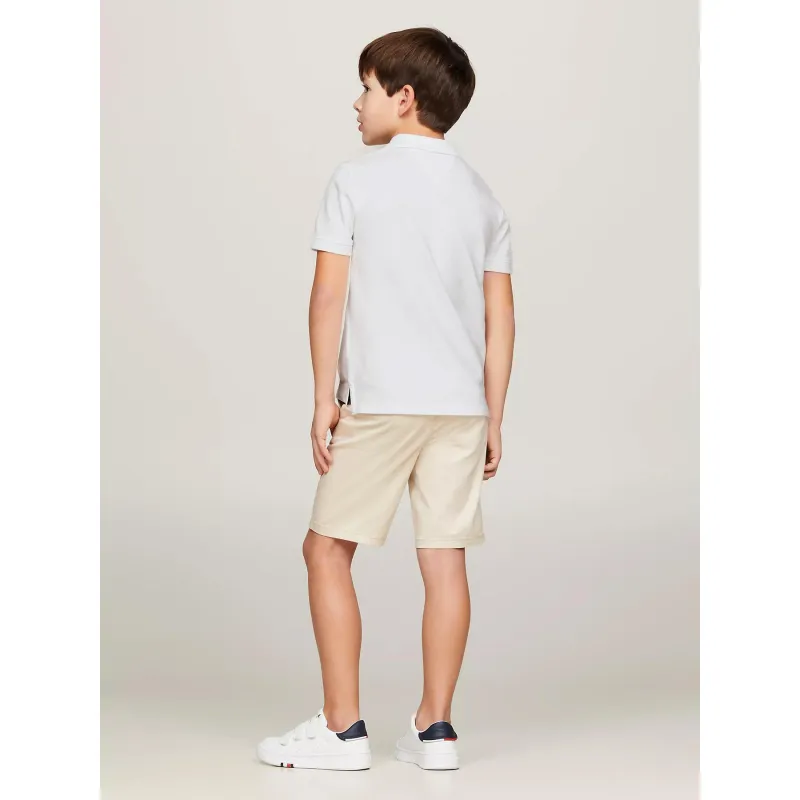 Polo flag blanc garçon - Tommy Hilfiger | wimod
