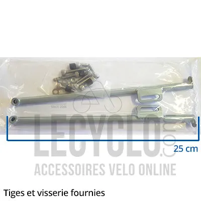 Porte bagage Lowrider Tara vélo 26/28 pouces argent Tubus
