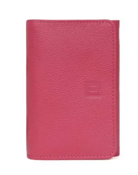 Portefeuille cuir vachette fushia