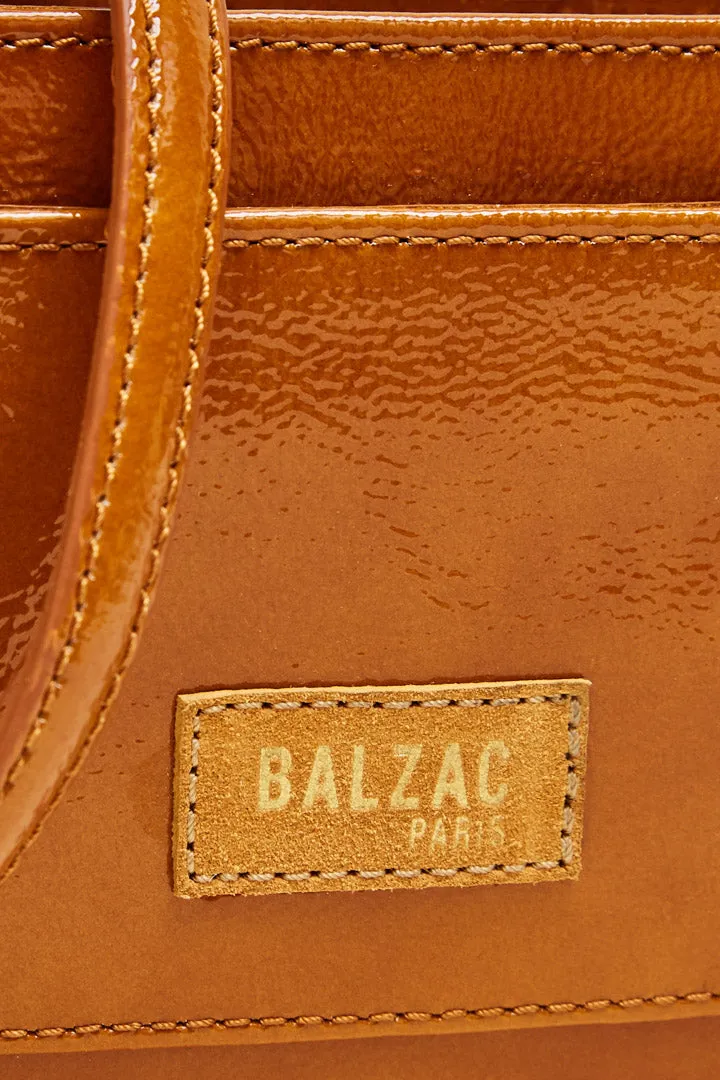 Sac Martie vernis froissé moutarde