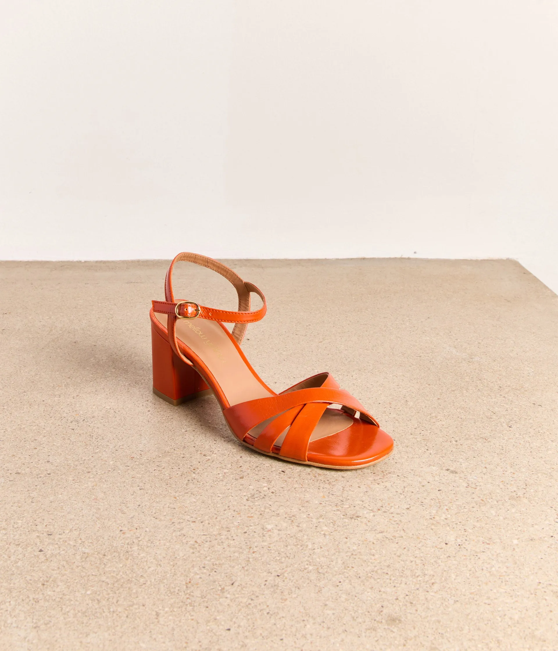 Sandales vernies orange Emanuela