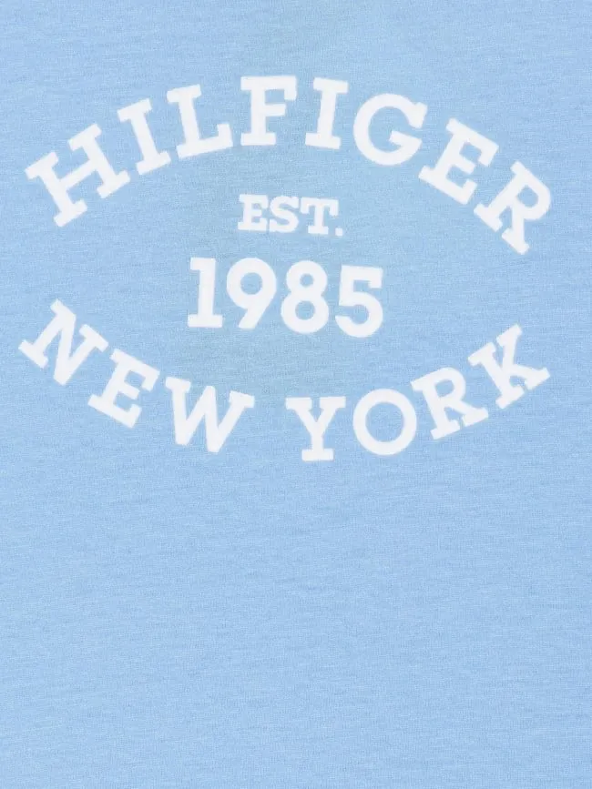 T-shirt monotype floc bleu ciel enfant - Tommy Hilfiger | wimod