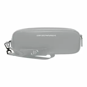 Trousse de beauté - Beauty Case gris en cuir Emporio Armani - Trousse de Toilette Homme sur MenCorner