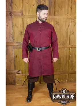 Tunique Médiévale Radovan - rouge, vin rouge ⚔️ Boutique Épées