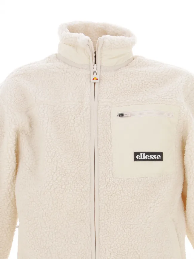 Veste polaire sherpa este blanc écru homme - Ellesse | wimod